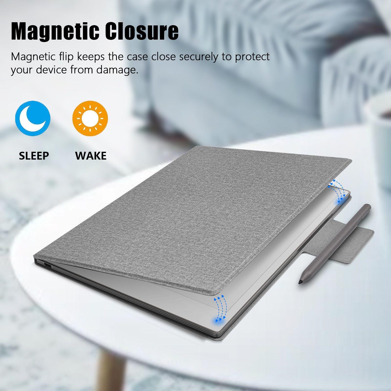 Husa tableta pentru Remarkable Paper Pro 11.8"(2024), ulta slim, design magnetic, usor, functie wake up - sleep, inchidere magnetica, waterproof, anti zgarieturi, anti pete, gri
