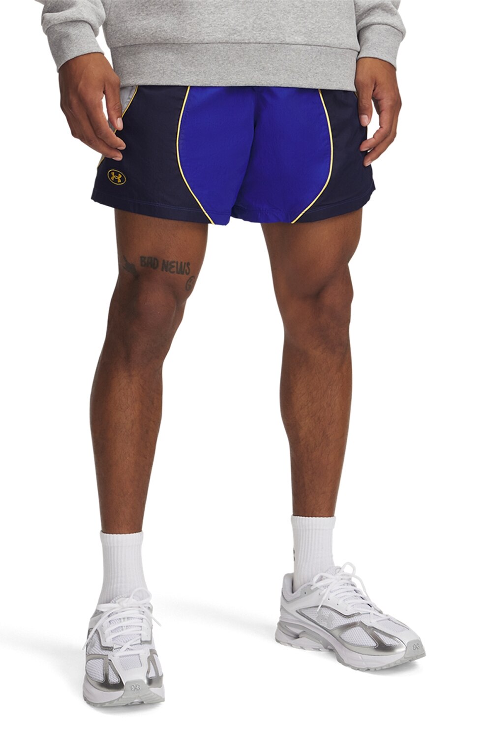 Under Armour, Pantaloni scurti pentru volei Icon, Negru, Gri, Bleumarin, L