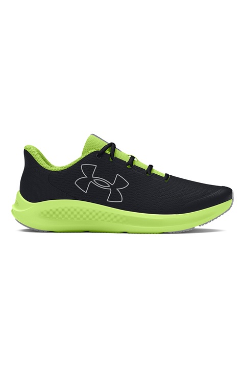 Under Armour, Pantofi pentru alergare Charged Pursuit 3, Negru/Verde lime