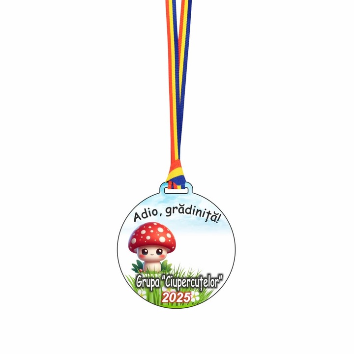 Medalie Gradinita, Lemn, Multicolor, 6×6, 5cm, MDUV001