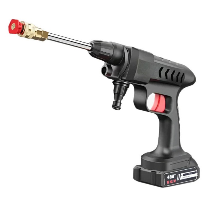 Akkus autómosó, 60 bar nyomás, 10 l/perc áramlás, fekete, 20000 mAh EU csatlakozó