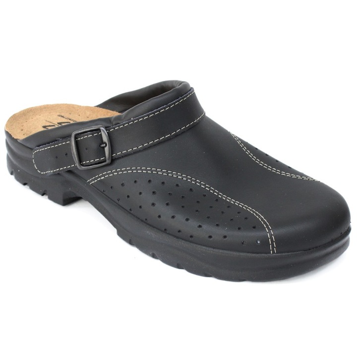 Saboti barbati, Liber Light, Piele naturala, Negru