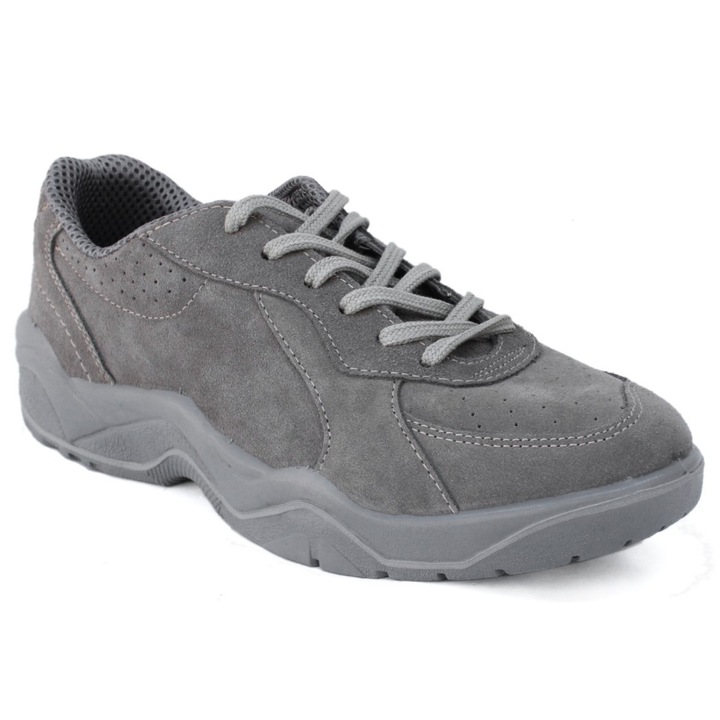 Sneakers uniszex fűzős velúrbőr félcipő H-V szürke 06551 Méret 38