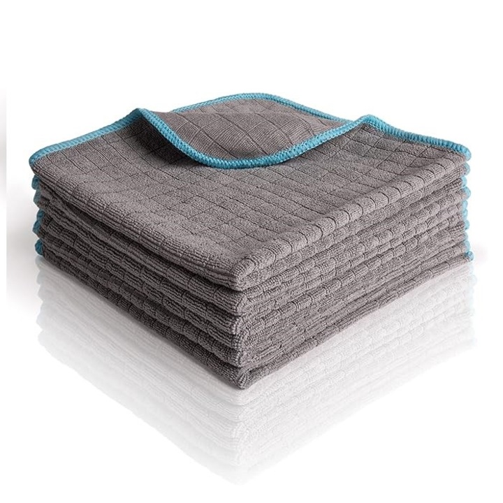 HEYNNA Bonorum 6 x Prosoape din microfibra 380 GSM, fara scame pentru ingrijirea masinii, curatare si menaj, 40 x 40 cm