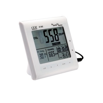 Monitor CO2 si termohigrometru cu ceas si data DT-802 Monitor CO2 si termohigrometru cu ceas si data DT-802