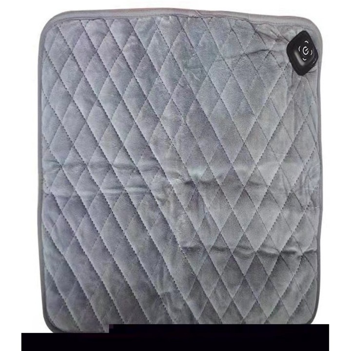 Perna electrică gri, multifuncțională cu încărcare USB, 10W, 48x48x1.5cm