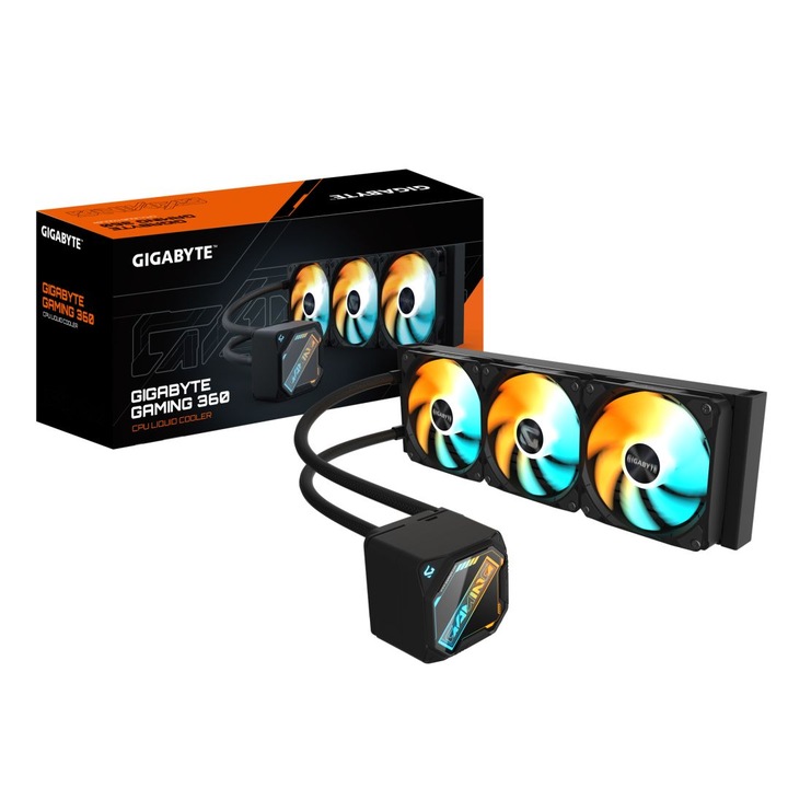 Cooler CPU Gigabyte GME 360, 3x12cm, RGB, 500-2200rpm, 13,8-35,8dBA