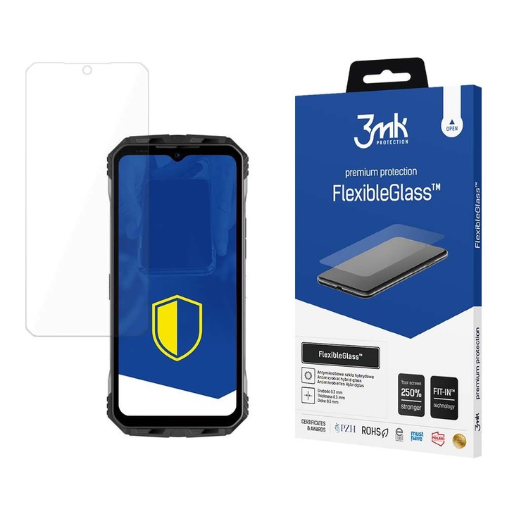 Folie protectie 3MK FlexibleGlass pentru Doogee V Max, ultra-subtire, rezistenta la zgarieturi, transparenta