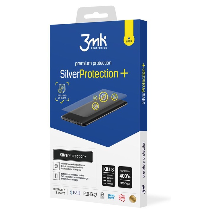 Folie protectie telefon 3MK SilverProtection+, antimikrobiala, pentru Honor X60 Pro