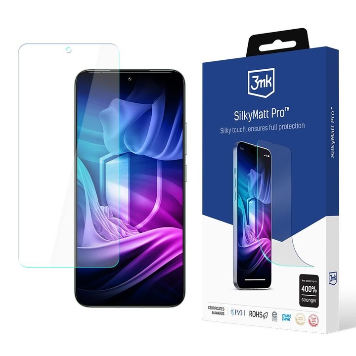 Folie protectie ecran 3MK SilkyMatt Pro, anti-soc, oleofobica, pentru Redmi Note 14 5G