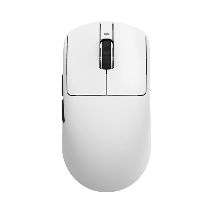 Безжична геймърска мишка VXE R1 PRO бяла | 3395 сензор | 4000Hz | 48 г ултра лек | Превключвател Kailh | двойна 2.4G/кабелна връзка