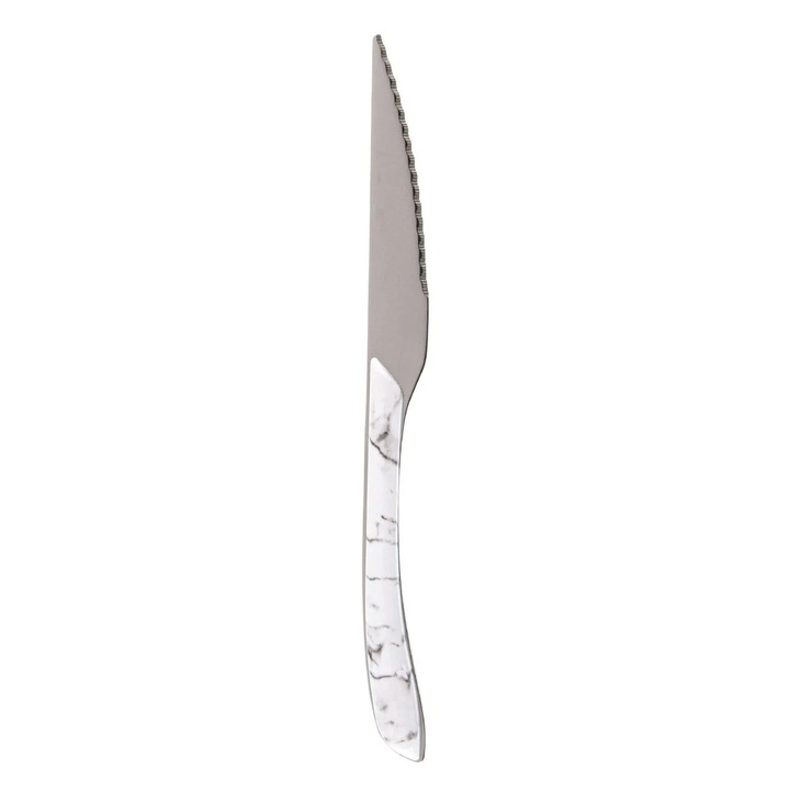 Rozsdamentes acél kés, márvány nyéllel, 23cm