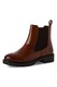 s.Oliver, Ghete Chelsea de piele cu toc masiv, Maro cognac