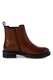 s.Oliver, Ghete Chelsea de piele cu toc masiv, Maro cognac