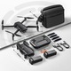 Drona cu Telecomanda HS175, Camera 4K Ultra HD, Senzor CMOS Sony, WiFi 5G, GPS, Stabilizarea Electronica a Imaginii, Retur Automat, Tap-Fly, Autonomie 60 min, Pliabila, Aplicatie Telefon Mobil, Incarcare USB, 2 Baterii Incluse, Geanta de Transport, Negru