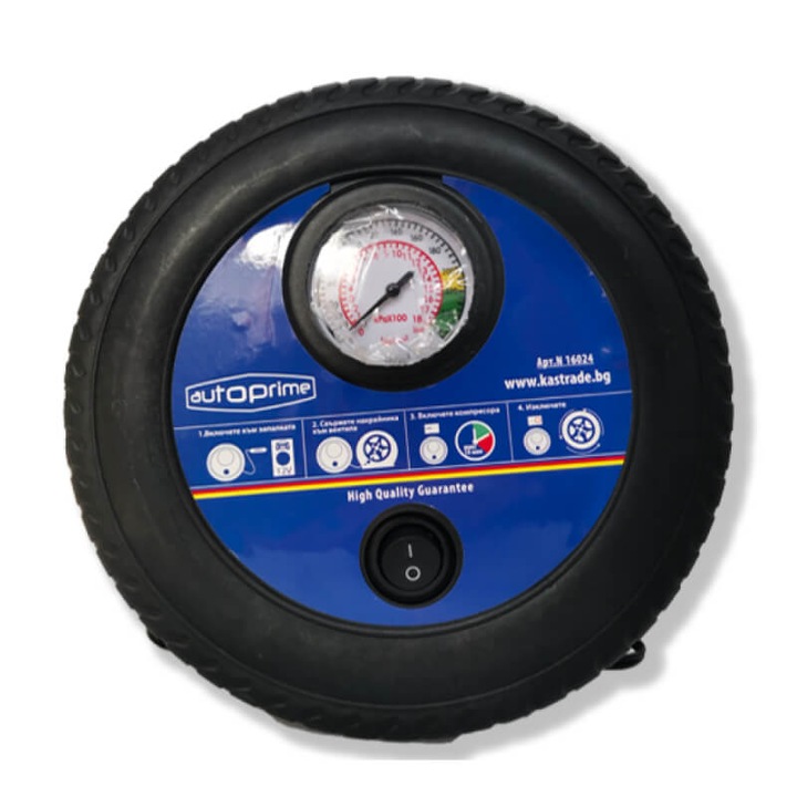 Компресор Autoprime, портативен, кръгъл, 250PSI