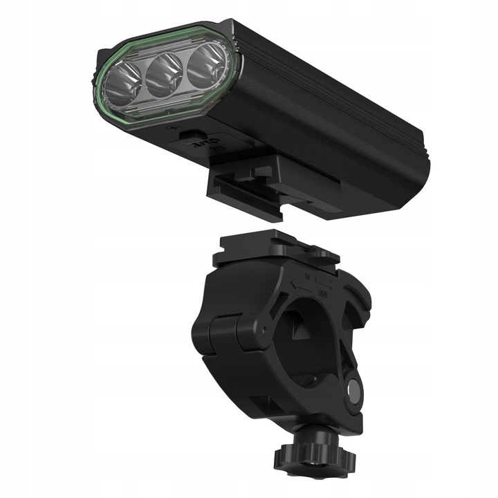 Светлини за велосипед MONTIS, MT110, LED, водоустойчиви IPX5, 1000lm, черни, 3xLED