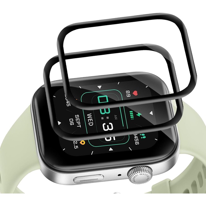 Комплект от 2 протектора за екран за смарт часовник, MDUG, съвместими с Huawei Watch Fit 3, 2 броя, устойчиви на надраскване, прозрачни, Прозрачни