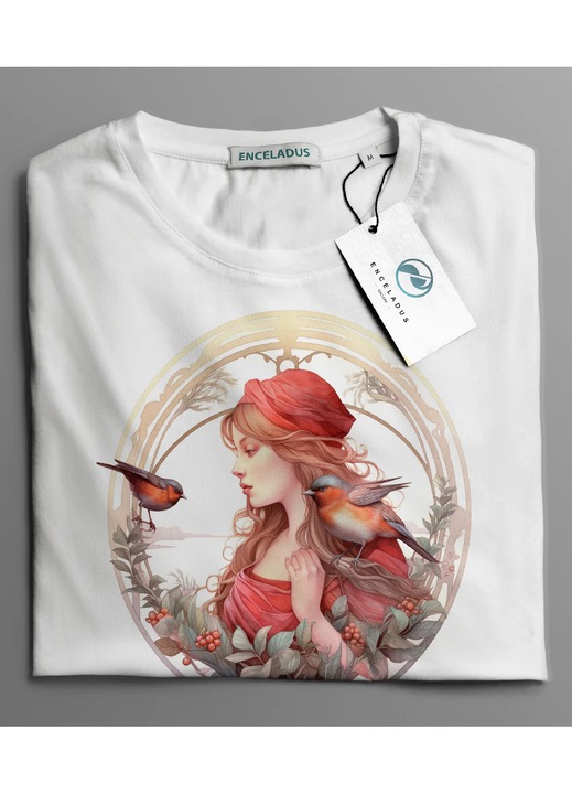 Tricou casual din bumbac 100% de barbati marimea XXL Lady in Red