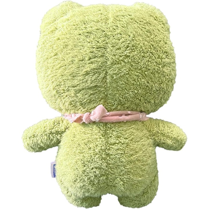 Плюшена жаба, 11,8 инча, мека и сладка зелена анимационна плюшена играчка, с дрехи и чанта, стояща плюшена жаба подарък за деца, момичета, момчета