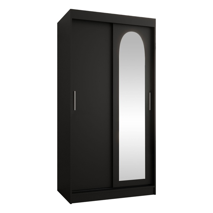 Dulap Kreloin 100, MIRJAN 24, negru, 62x100x200 cm