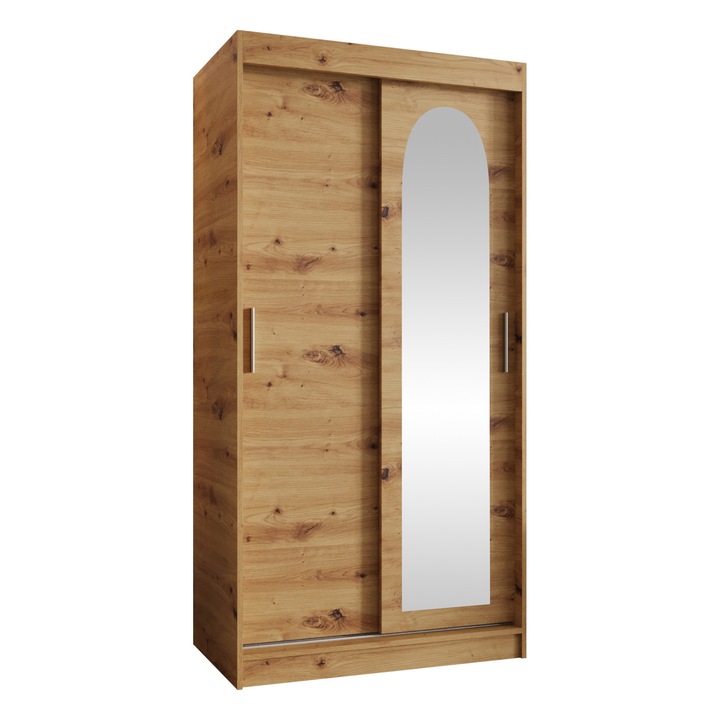 Dulap Kreloin 100, MIRJAN 24, stejar artisan, 62x100x200 cm