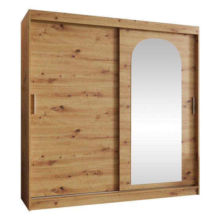 Dulap Kreloin 200, MIRJAN 24, stejar artisan, 62x200x200 cm