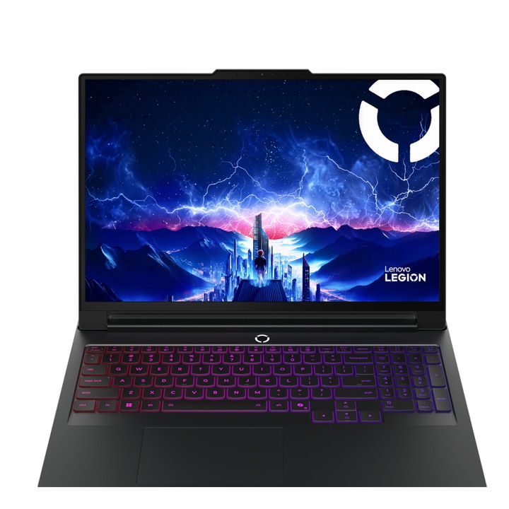 Lenovo Legion Pro 7 WQXGA laptop, 16 hüvelykes Intel Core Ultra 9 275HX, 64GB, 2TB PCIe RTX 5080, FreeDOS, Eclipse fekete