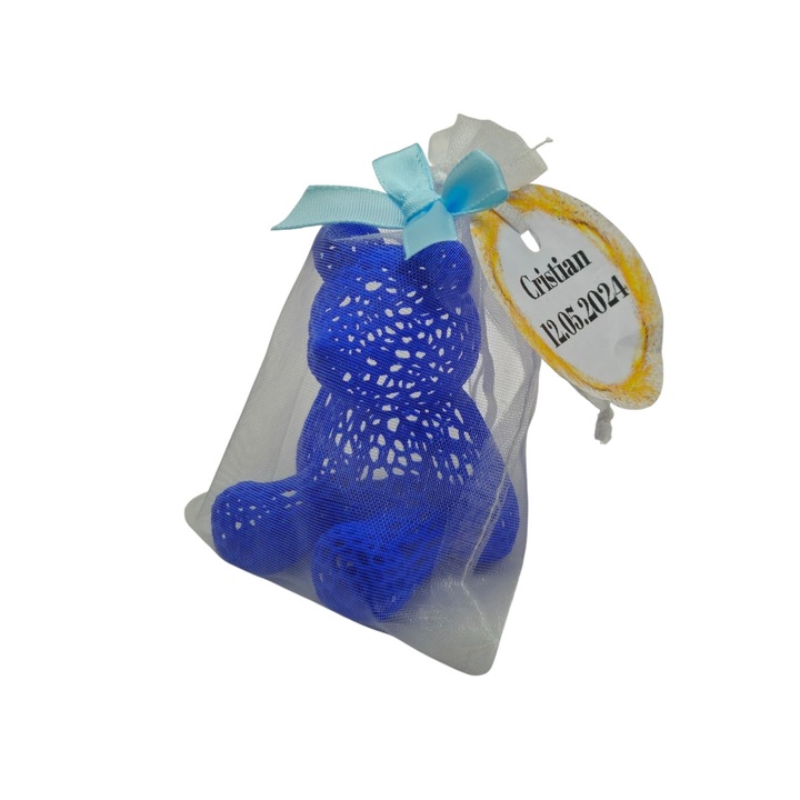 Baby Blue Bear bizonyságtétel – fiúkeresztelés, kék