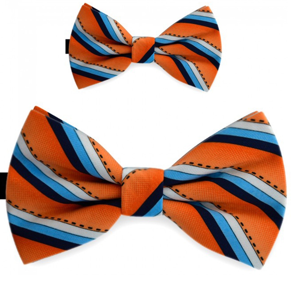 Papioane tata fiu, portocaliu, model dungi oblice, butterfly