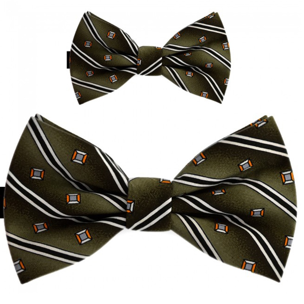 Papioane tata fiu, verde, model diamant, butterfly