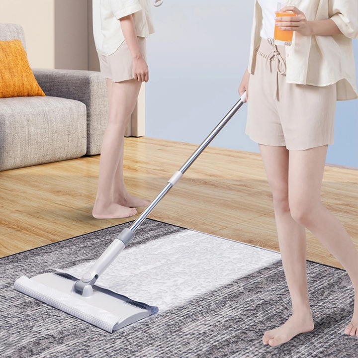 Mop podea 2in1 YANYXR alb 118x27x11cm electrostatic multifunctional