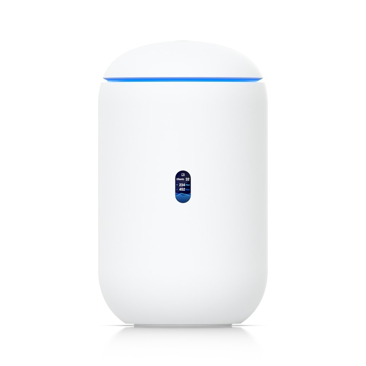 Router Wi-Fi 7, Ubiquiti UniFi, 4 nuclee, 3 GB RAM, alb, 110x184.1x110 mm