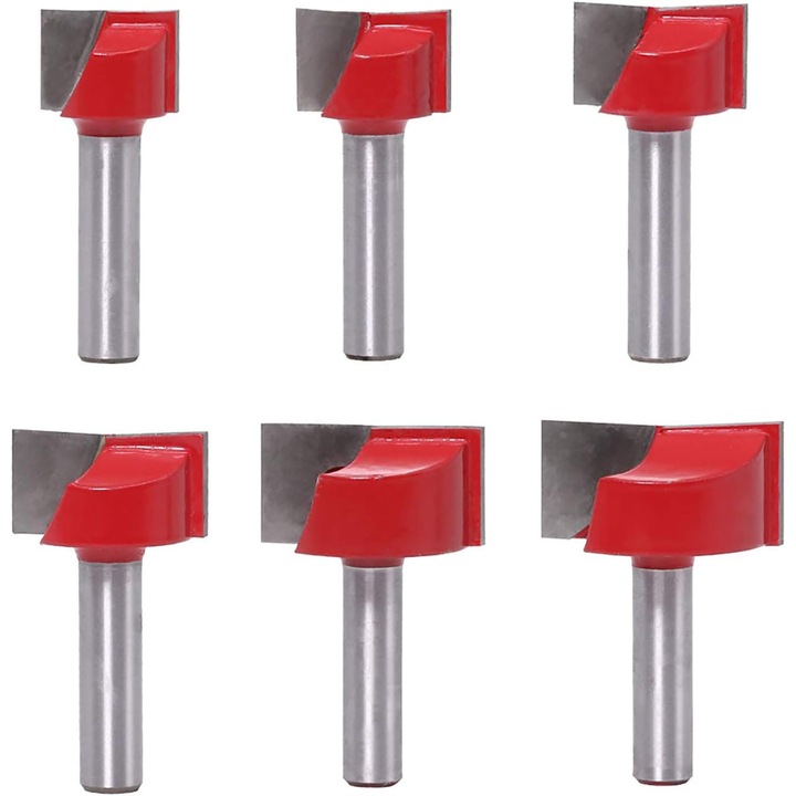 Set 6 freze pentru lemn, 8mm, aliaj otel si carbura, transparent