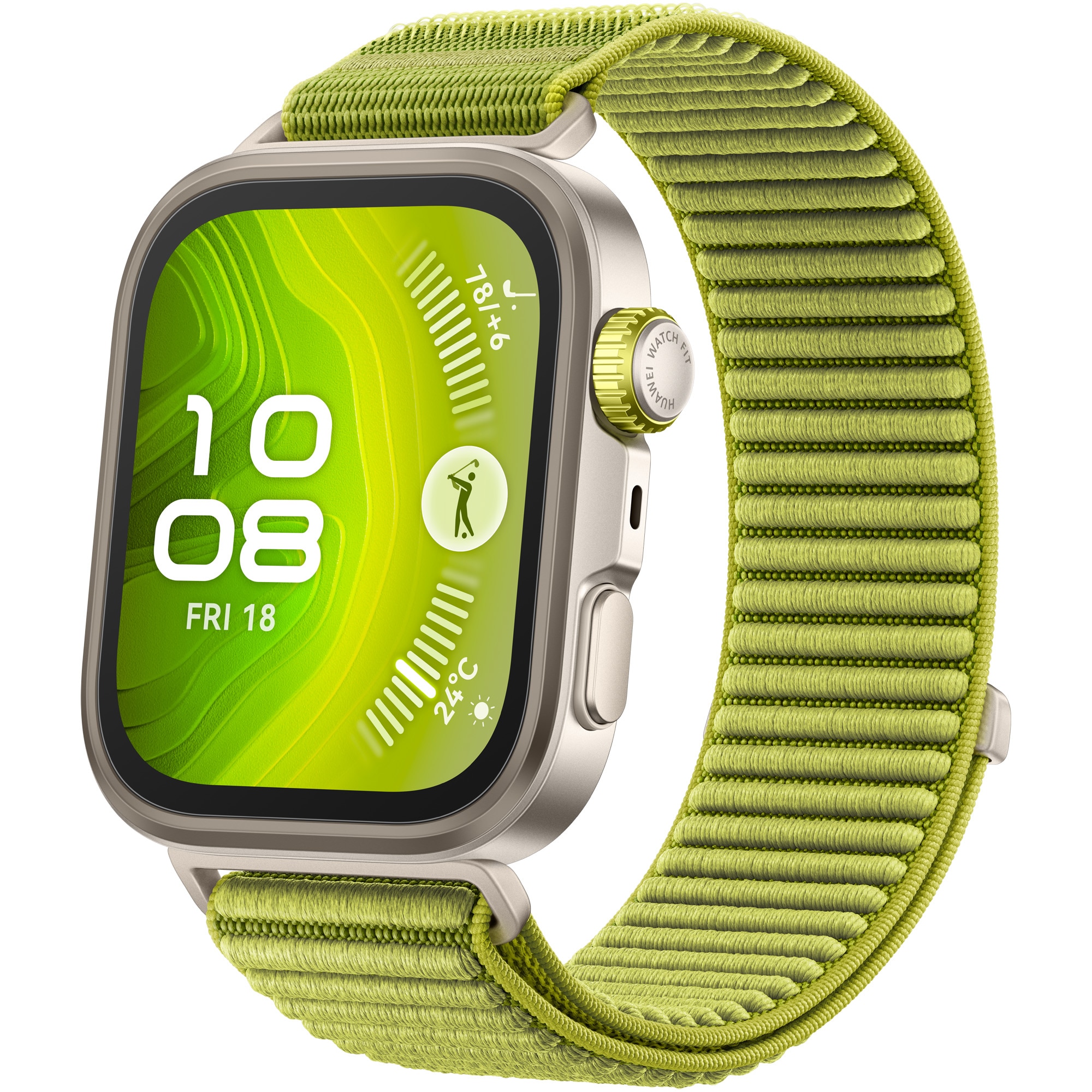 HUAWEI WATCH FIT 4 Pro グリーン Smartwatch HUAWEI Watch Fit 4 Pro, Titanium Color Body with Green