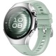 Smartwatch HUAWEI Watch 5 42mm, Stainless Steel Case with Light Green Fluoroelastomer Strap, Health Glance, GPS