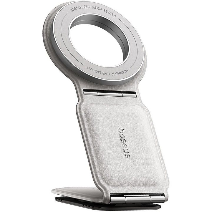 Suport Auto pentru Telefon, Magnetic, 25N, Rotire 360° - PrimeTrip Series C02 (C40169002213-00) - Moon White