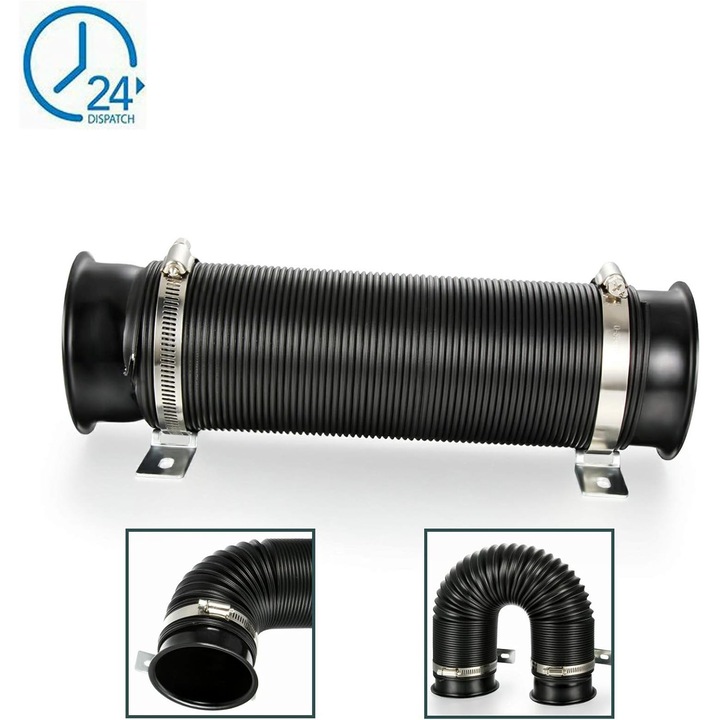 Filtru de aer de admisie si furtun conducta aer Enforose, flexibil, din aluminiu si cauciuc, 39-3/8 inchi