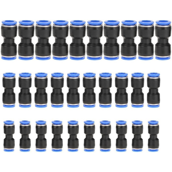 Conectori cu impingere drepte durabili, fitinguri pentru scule pneumatice cu operare usoara pentru aplicatii profesionale, conectori pneumatici pentru conectare si dezasamblare rapida
