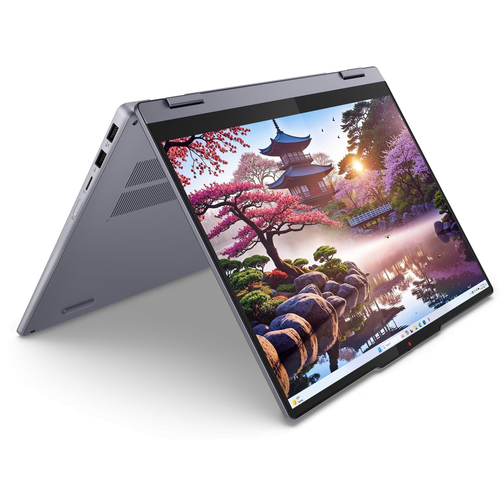 Laptop Lenovo IdeaPad 5 2-in-1 14AKP10, 83KT001ABM, 14", AMD Ryzen AI 5 340 (6-core), AMD Radeon 840M Graphics, 16GB 7500MHz LPDDR5x, Gri