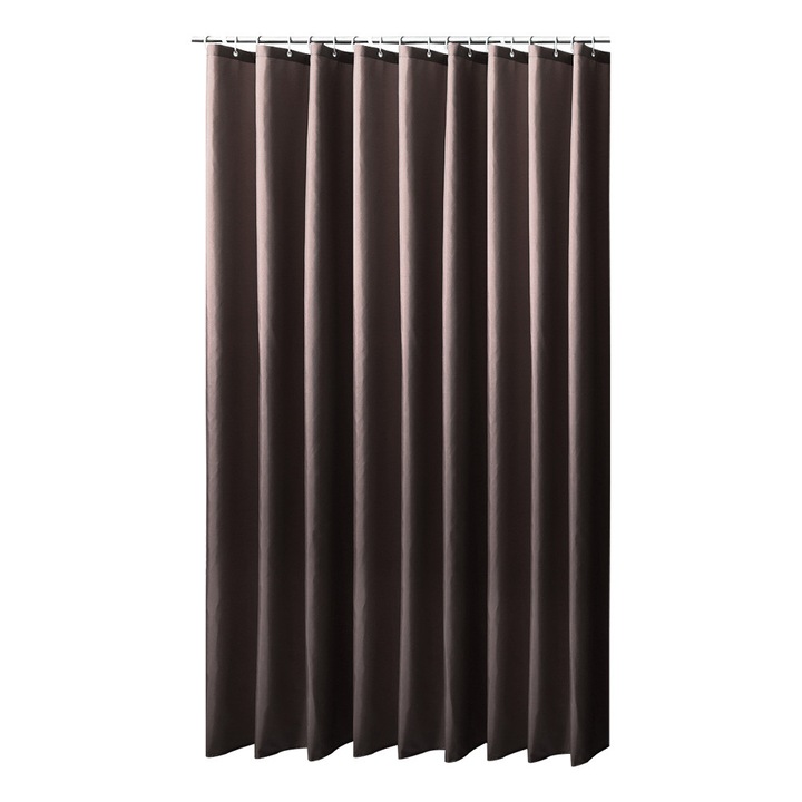 Завеса за душ, Водоустойчива, устойчива на мухъл, полиестерна, кафяв цвят, 180x180 см