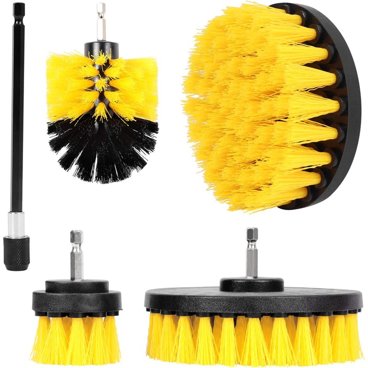 Set accesorii de curatare Enforose, arbore de schimbare rapida, perii din nailon, design ergonomic, 5 bucati