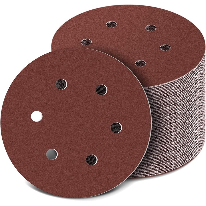 Set 100 discuri abrazive 150mm, 40-800 granulatie, pentru slefuire si lustruire