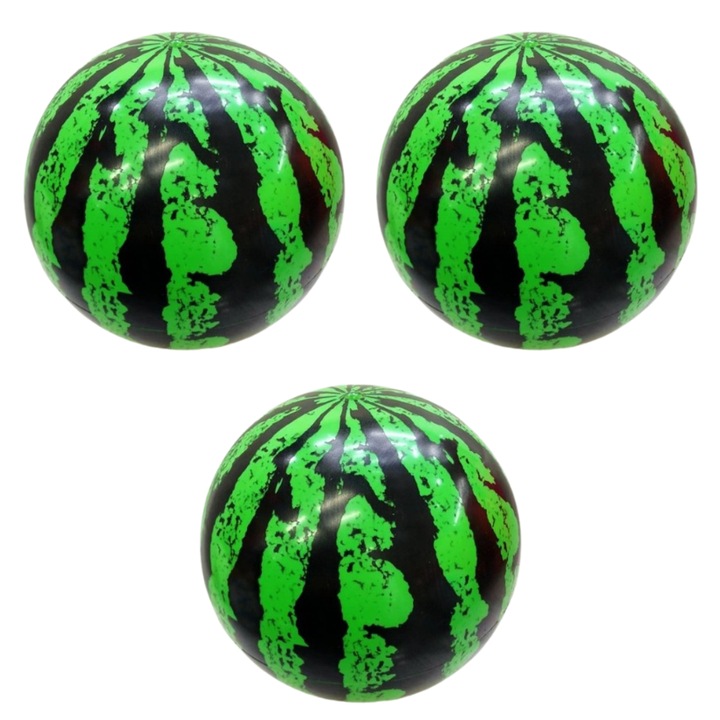 3 db felfújható strandlabda készlet, görögdinnye mintás