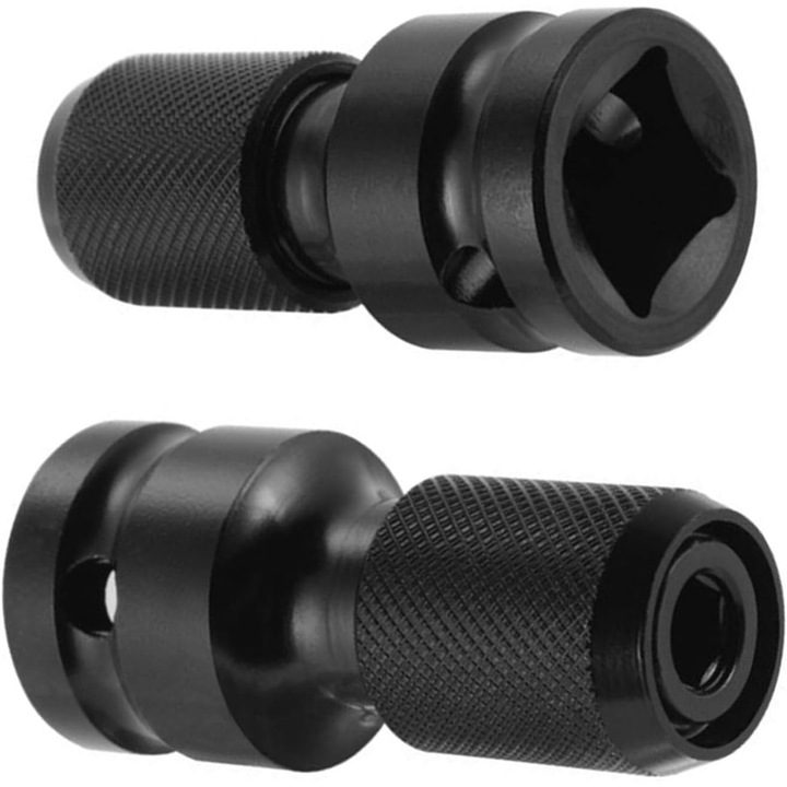 Set 2 adaptoare patrate 1/2" la hex 1/4", eliberare rapida, suport pentru biti de surubelnita