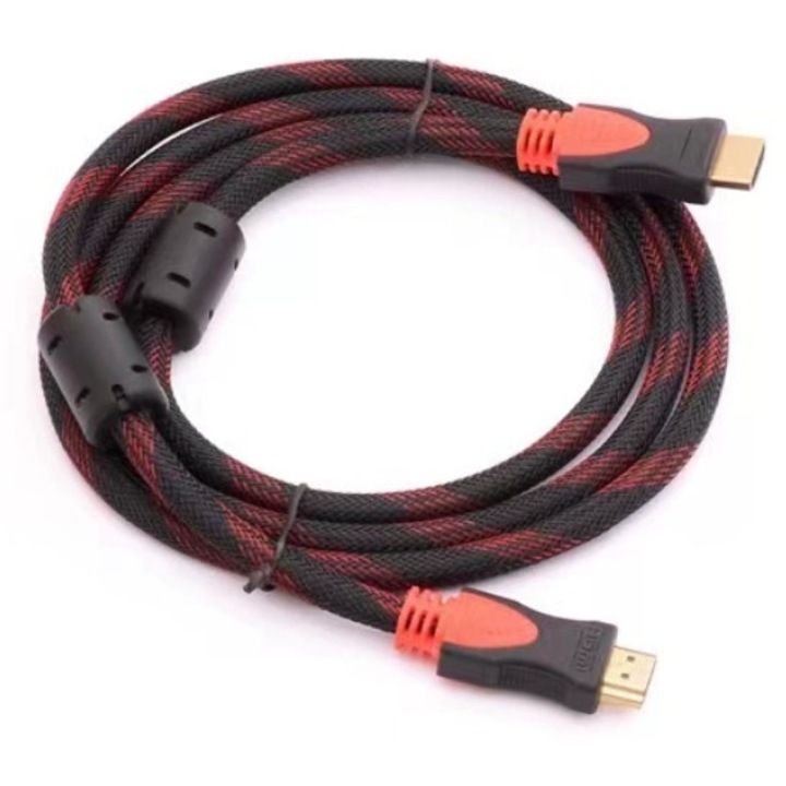 Cablu HDMI, 1.5m, rosu si negru
