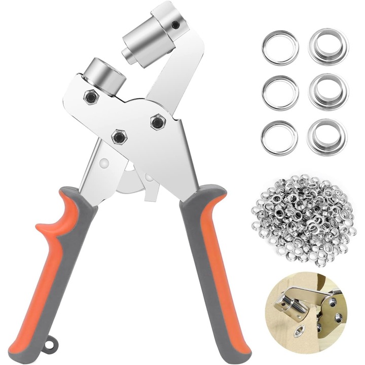 Set de instrumente de perforat cu ochiuri, Enforose, design magnetic, maner ergonomic, multicolor