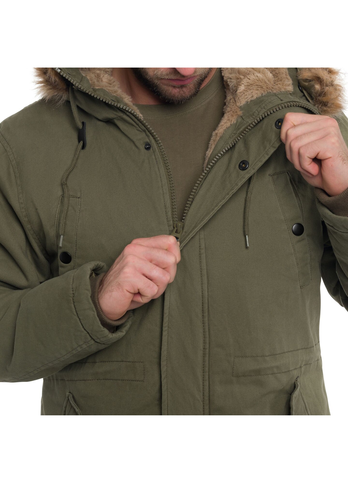 Jacheta Military Wear Fish Tail Parka Winter Jacket Men Olive XL