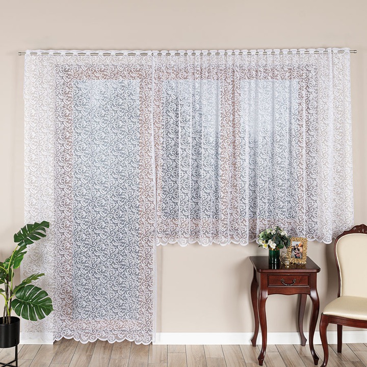 Завеса КАТАРЗИНА, Маркиза, бяла, 140x250 см