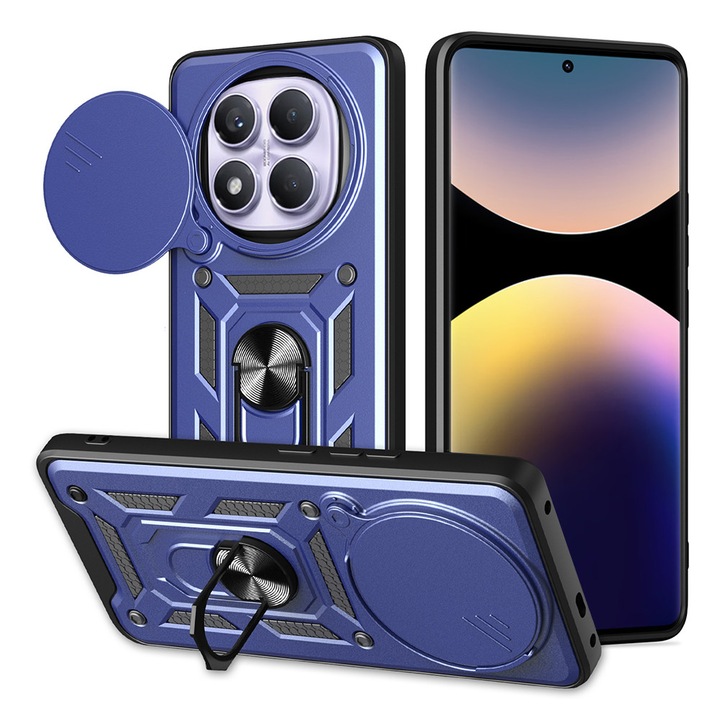 Husa pentru Xiaomi Redmi Note 14 Pro 4G/Poco F7, M55, Poliuretan, Blue